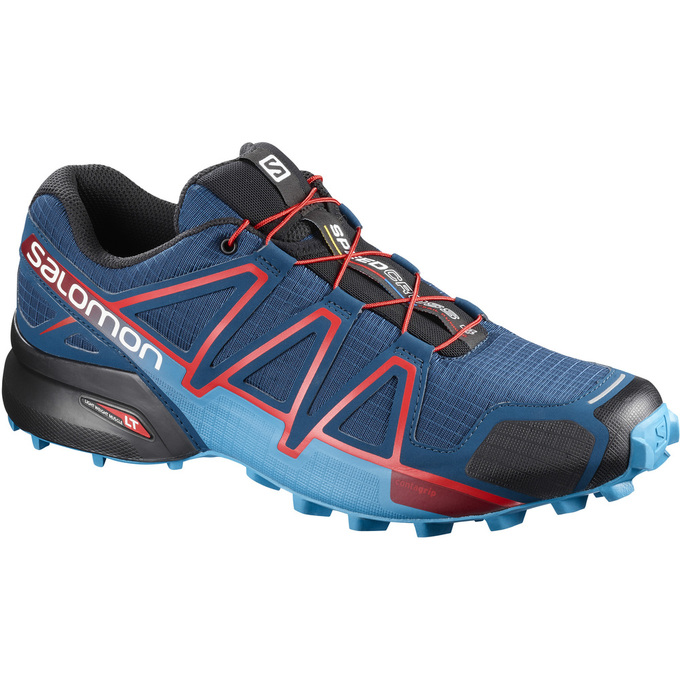 Salomon SPEEDCROSS 4 Zapatillas Trail Running Hombre - Azul Marino / Negras - Colombia (97325-LBQD)